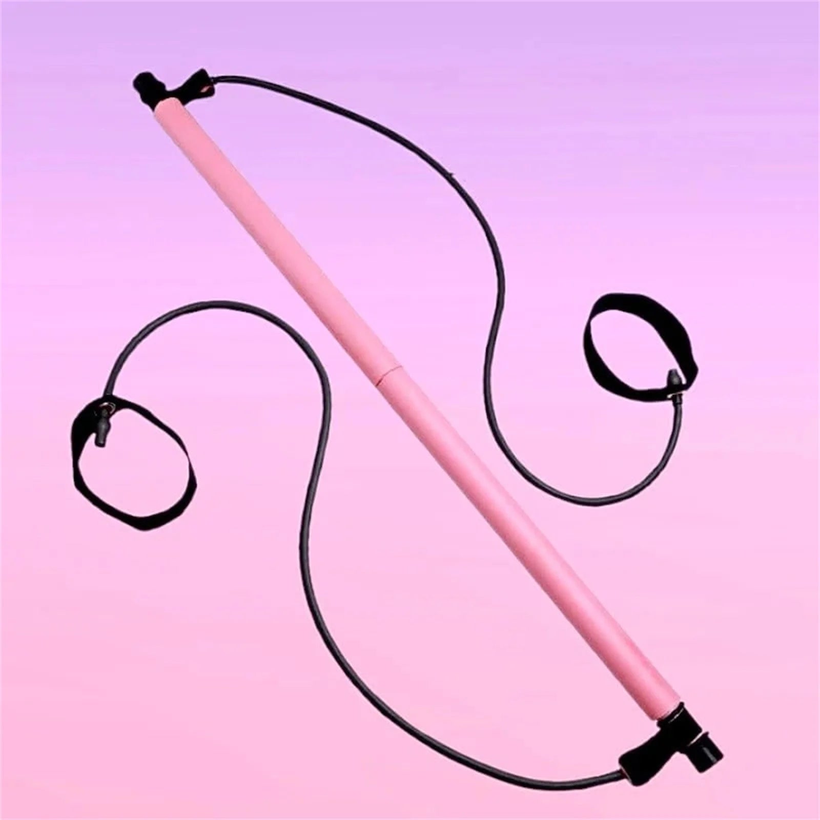 Pilates Bar Kit with Resistance Bands, Multifunctional Yoga Pilates Bar with Heavy-Duty Metal Adjustment Buckle, Portable Home Gym Pilates Resistance Bar Kit for Women Full Body Workouts